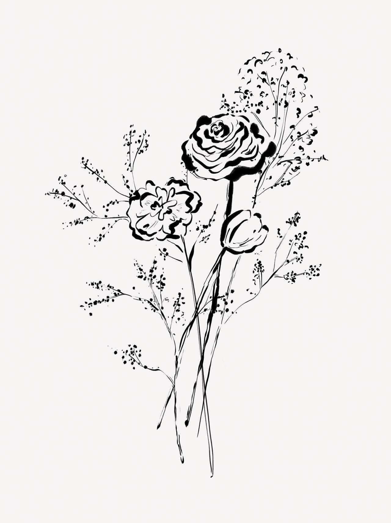 Framed Print-WF1205F - Wild Rose Stem Framed Print-Whistlefish