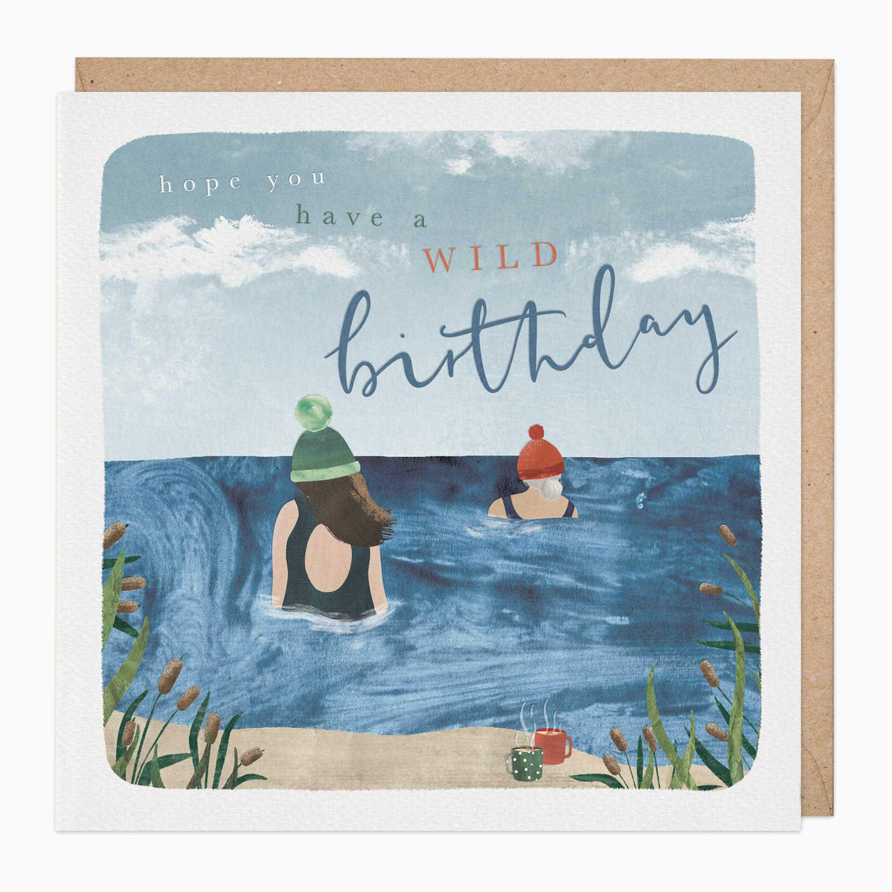 Greeting Card-F082 - Wild Swimmers Birthday Card-Whistlefish