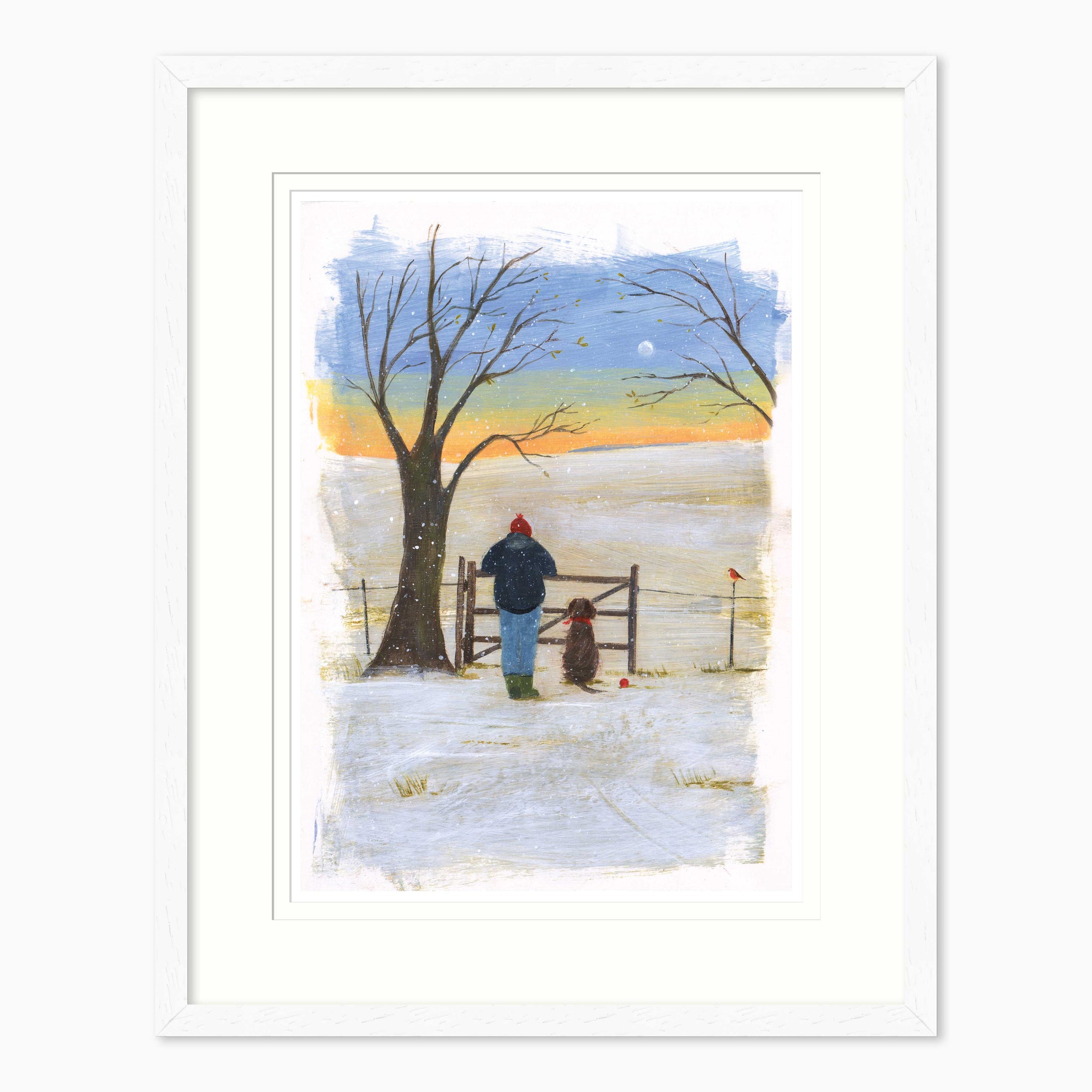 Framed Print-HC365LF - Winter Walk Large Framed Print-Hannah Cole