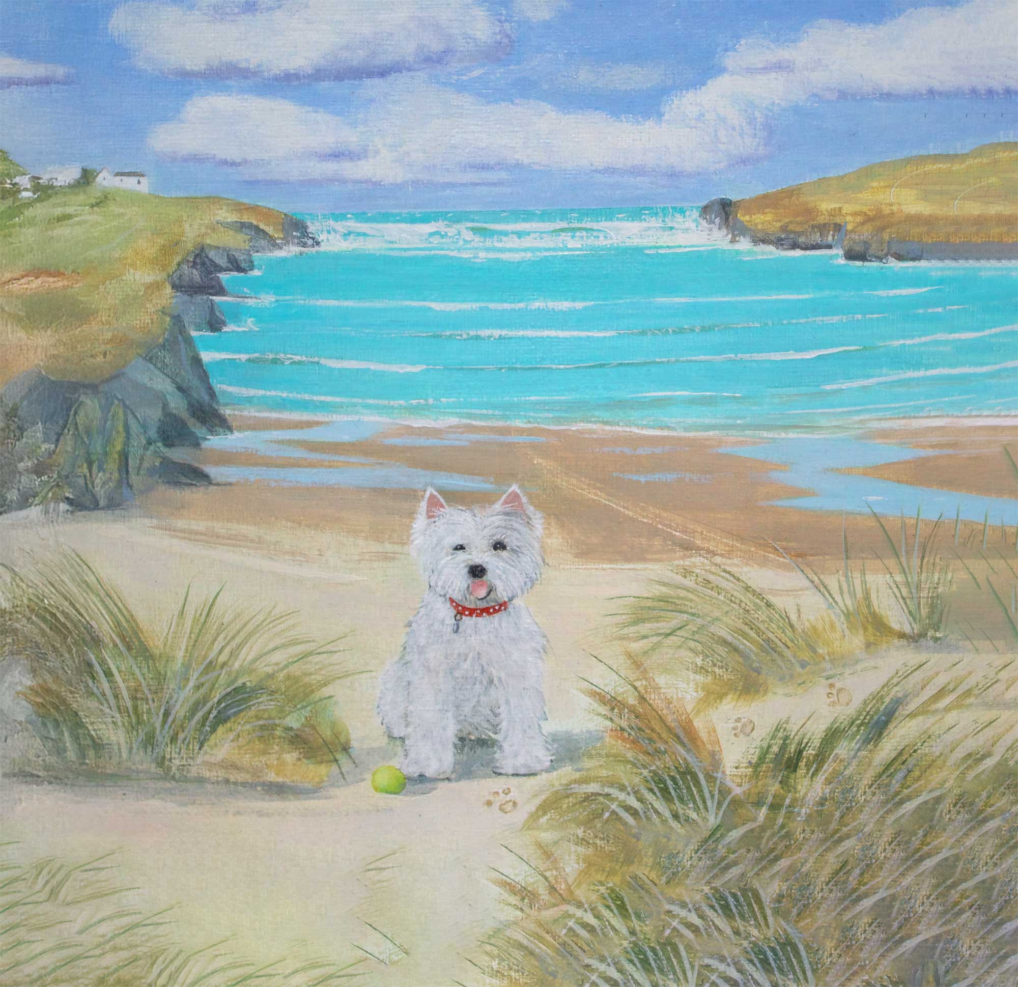 Framed Print-HC372F - Woffle The Westie Framed Print-Hannah Cole