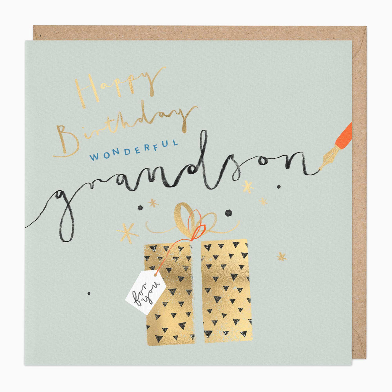 Greeting Card-E725 - Wonderful Grandson Birthday Card-Whistlefish