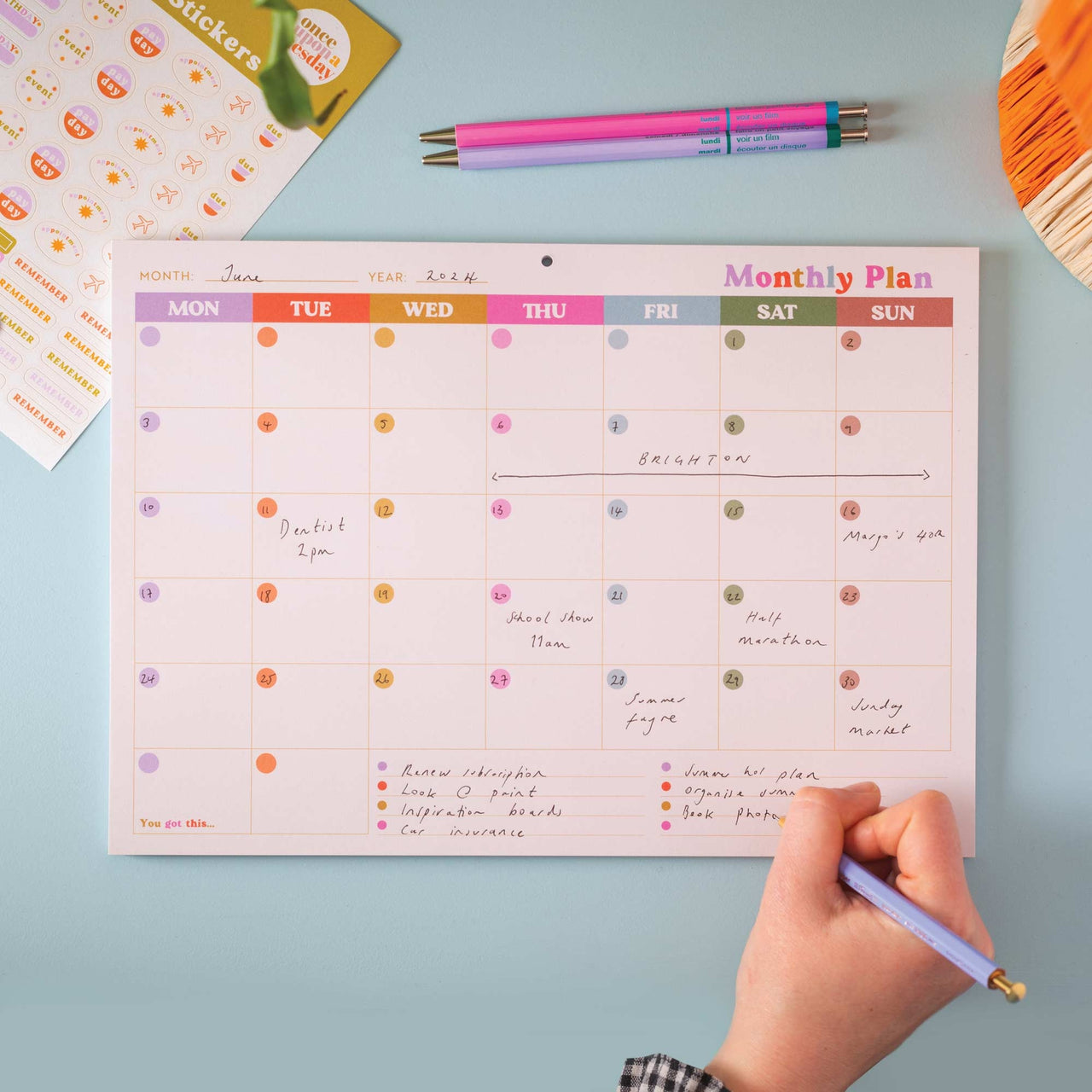 Monthly Planner-TUE-YGT-MON-PAD-A4 - You Got This Monthly Planner-Whistlefish & Co