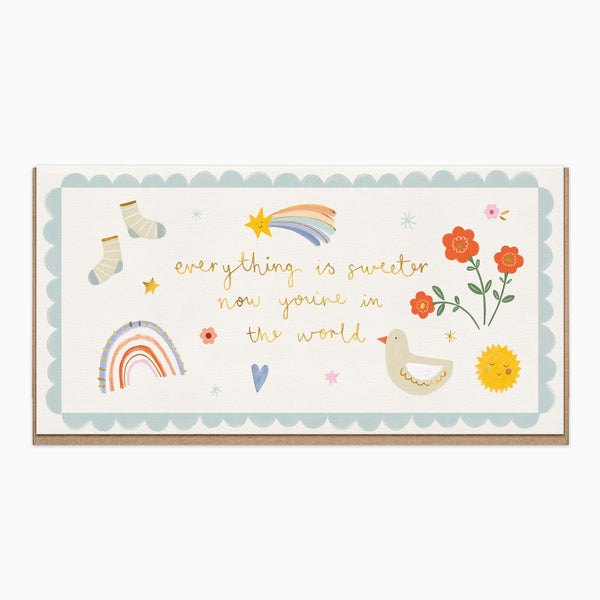 H187 - You're In The World New Baby Card