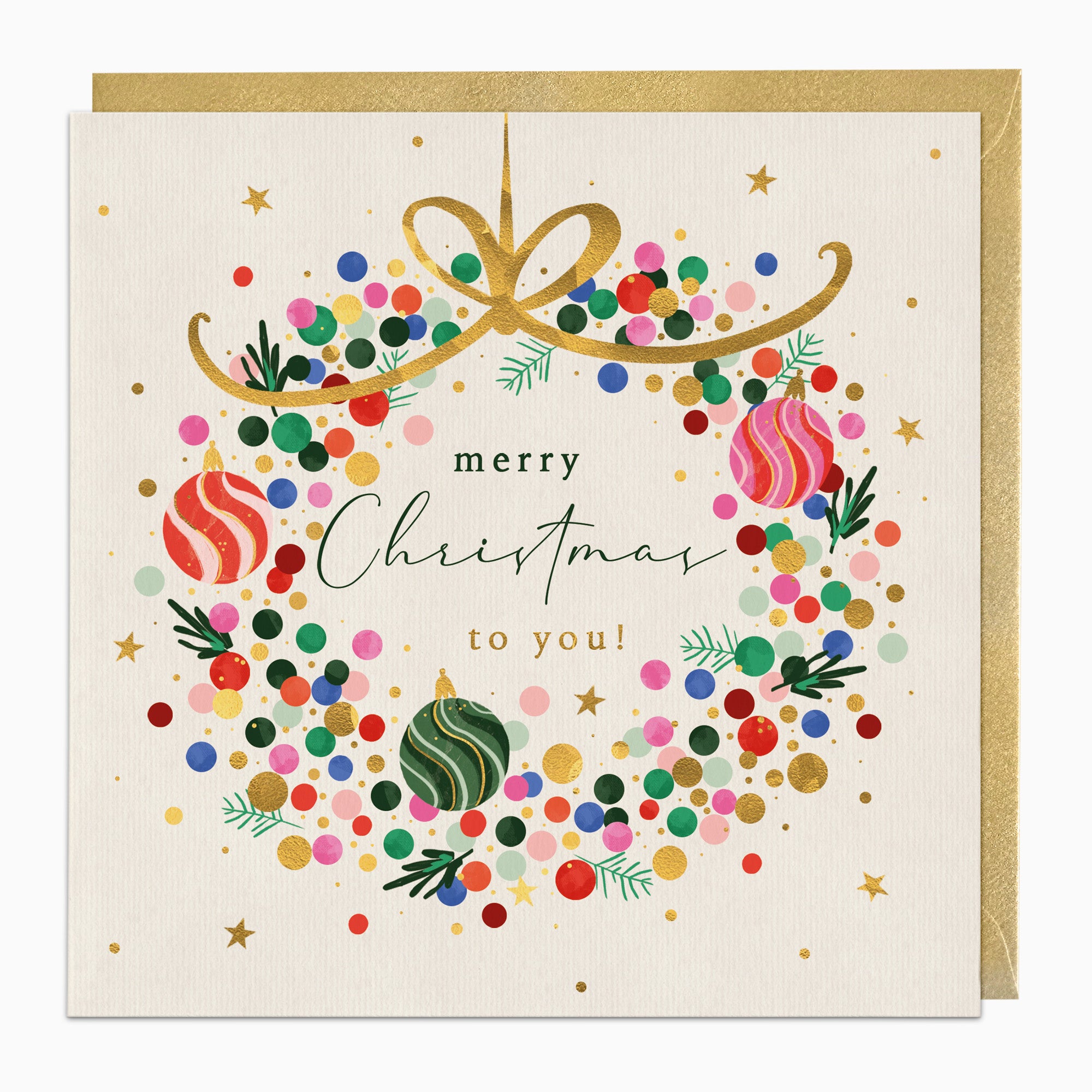 Vintage Wreath Christmas Card - Whistlefish