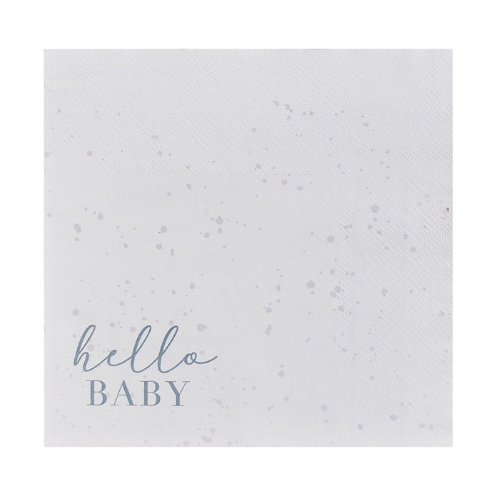 Paper Napkins-HEB-103 Hello Baby Speckle Napkins-Ginger Ray