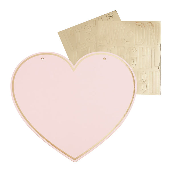 Tent Sign-PAMP-114 - Customisable Pink Heart Kids Tent Sign-Ginger Ray