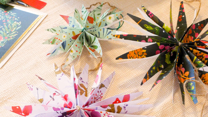 How to Make Beautiful Wrapping Paper Stars for Christmas