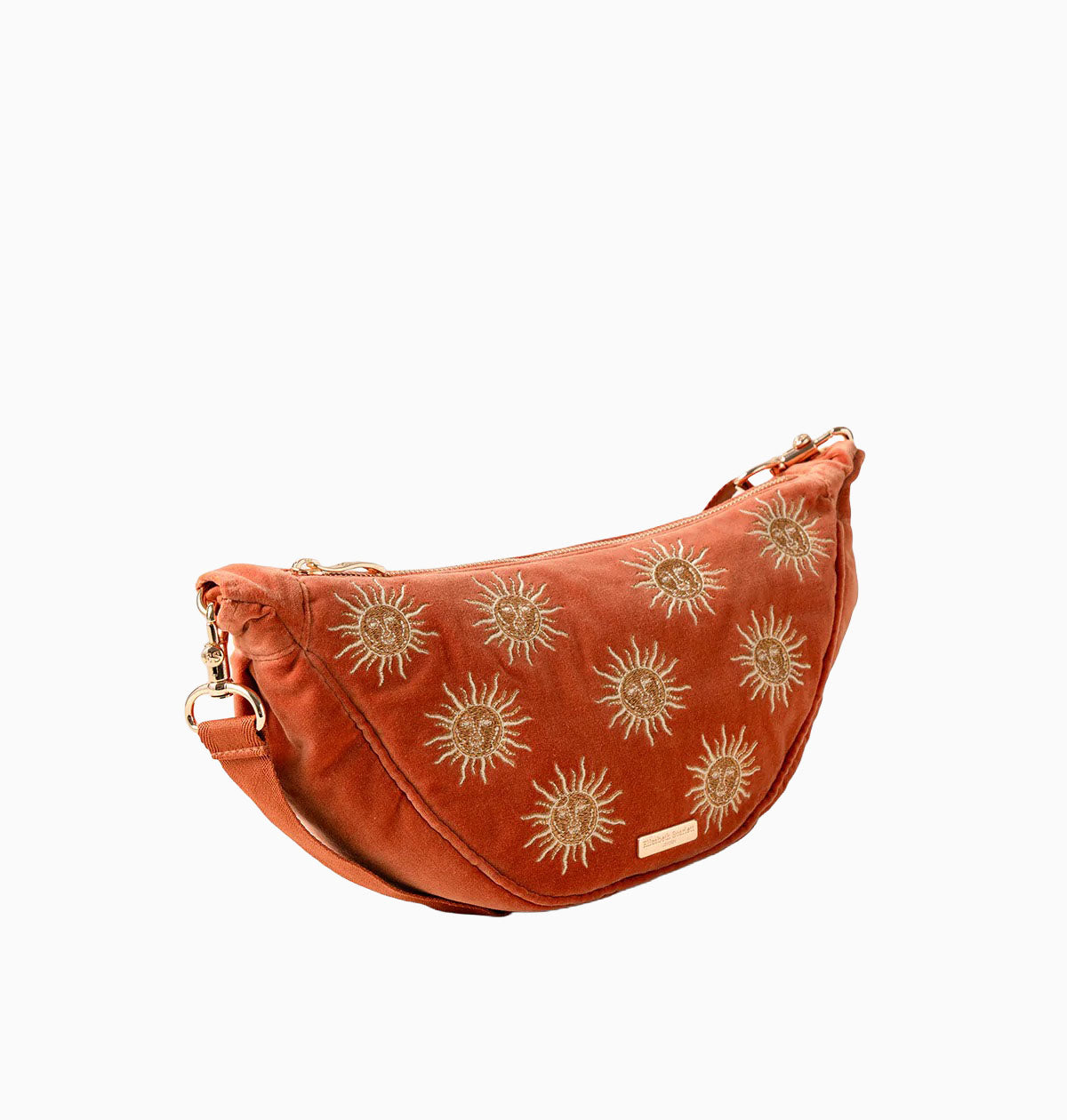 Crossbody Sling Bag-14766 - Sun Goddess Velvet Crossbody Sling Bag-Elizabeth Scarlett