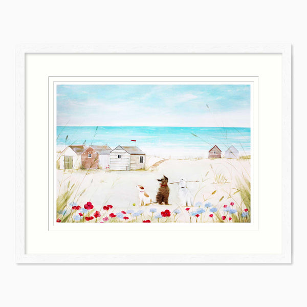 HC336F - Fun In The Dunes Framed Print