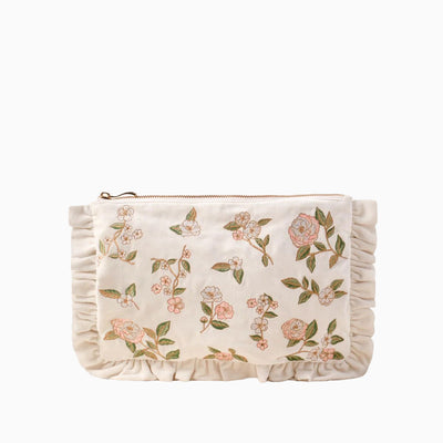 Wild Rose Velvet Frill Pouch - Whistlefish
