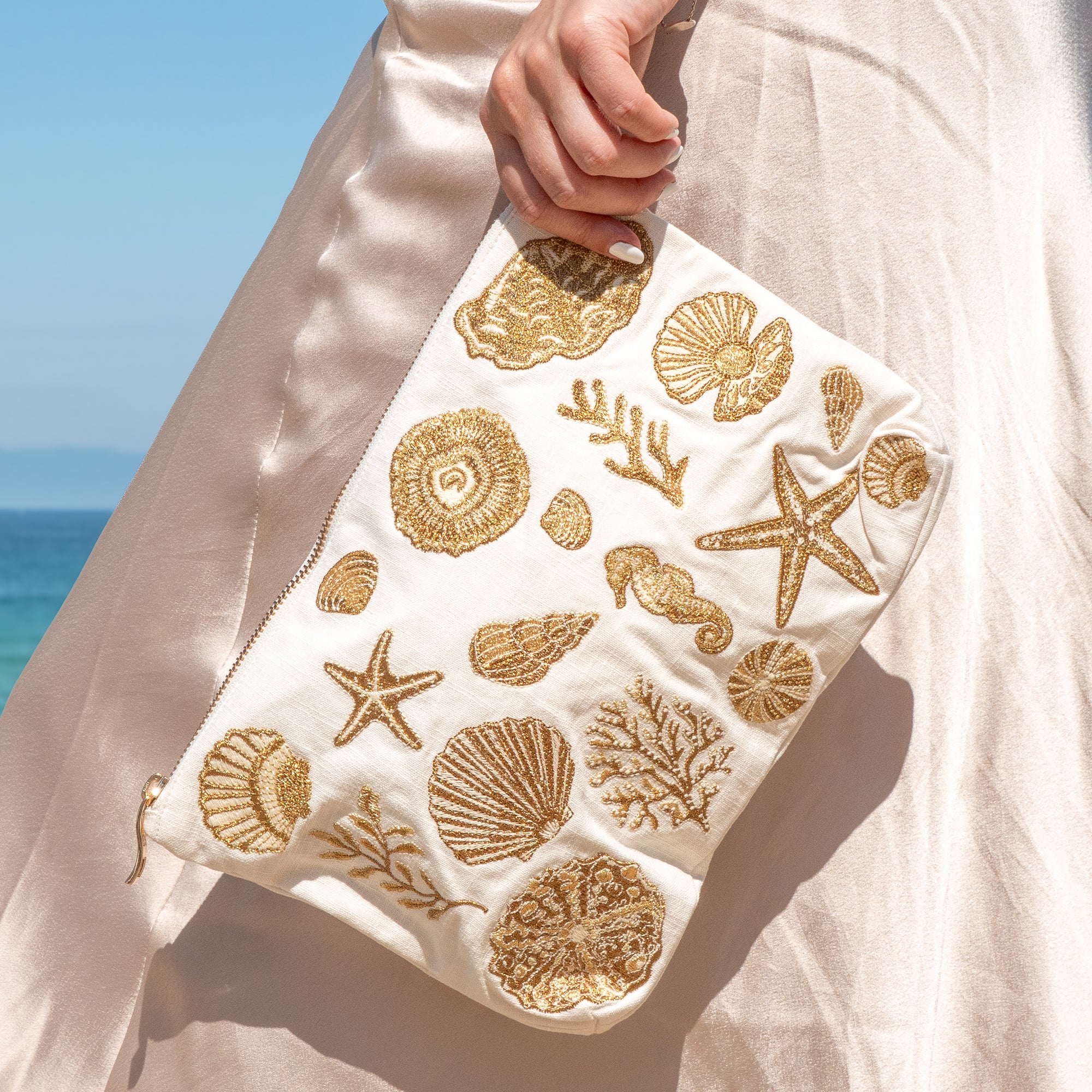Pouch-16340 - Ocean Treasures Cotton Everyday Pouch-Elizabeth Scarlett
