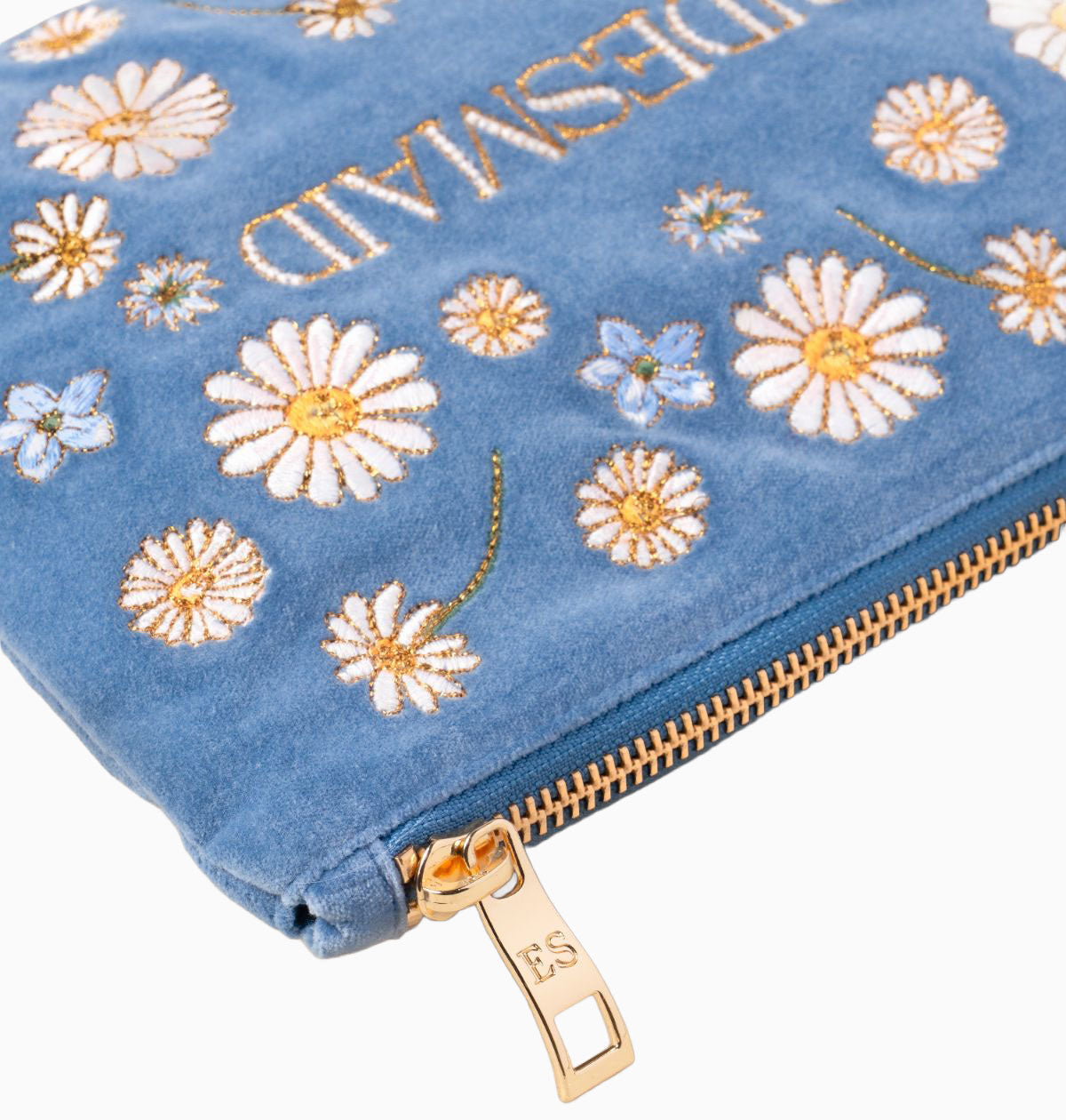 Pouch-16388 - Daisy Dream Bridesmaid Velvet Mini Pouch-Elizabeth Scarlett