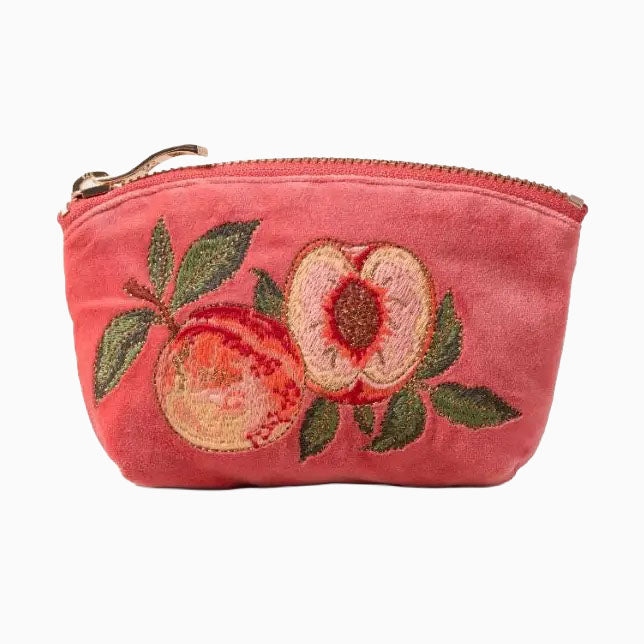 Coin Purse-17040 - Spiced Coral Summer Peach Coin Purse-Elizabeth Scarlett