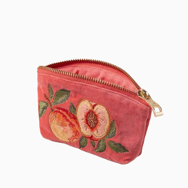 Coin Purse-17040 - Spiced Coral Summer Peach Coin Purse-Elizabeth Scarlett