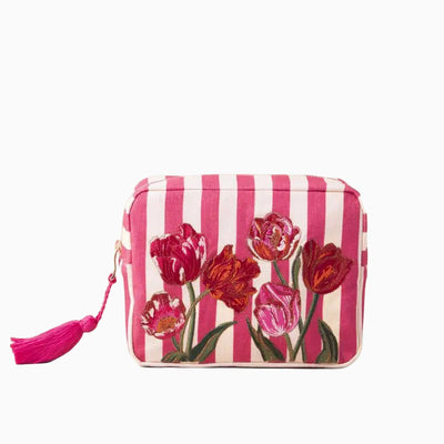 Tulip Stripe Cotton Wash Bag - Whistlefish