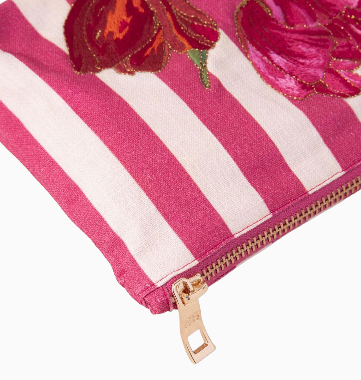 Pouch-16654 - Tulip Stripe Cotton Mini Pouch-Elizabeth Scarlett