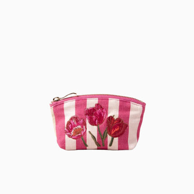 Tulip Stripe Cotton Coin Purse - Whistlefish