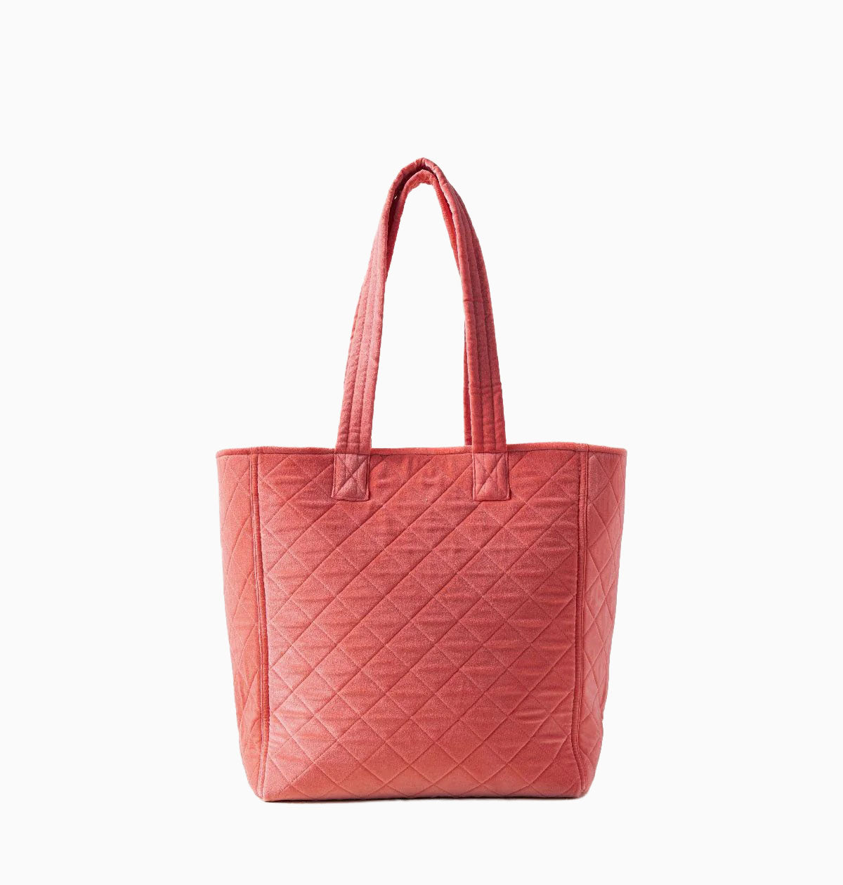 Tote Bag-17071 - Spiced Coral Summer Peach Velvet Tote-Elizabeth Scarlett