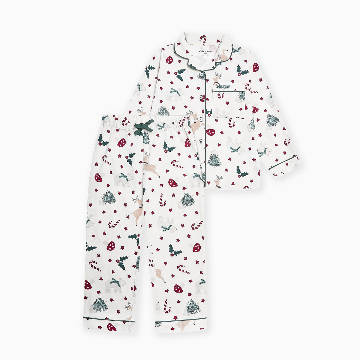 XPJ05CCA - Christmas Carousel Children's Flannel Pyjamas 4 To 5Y