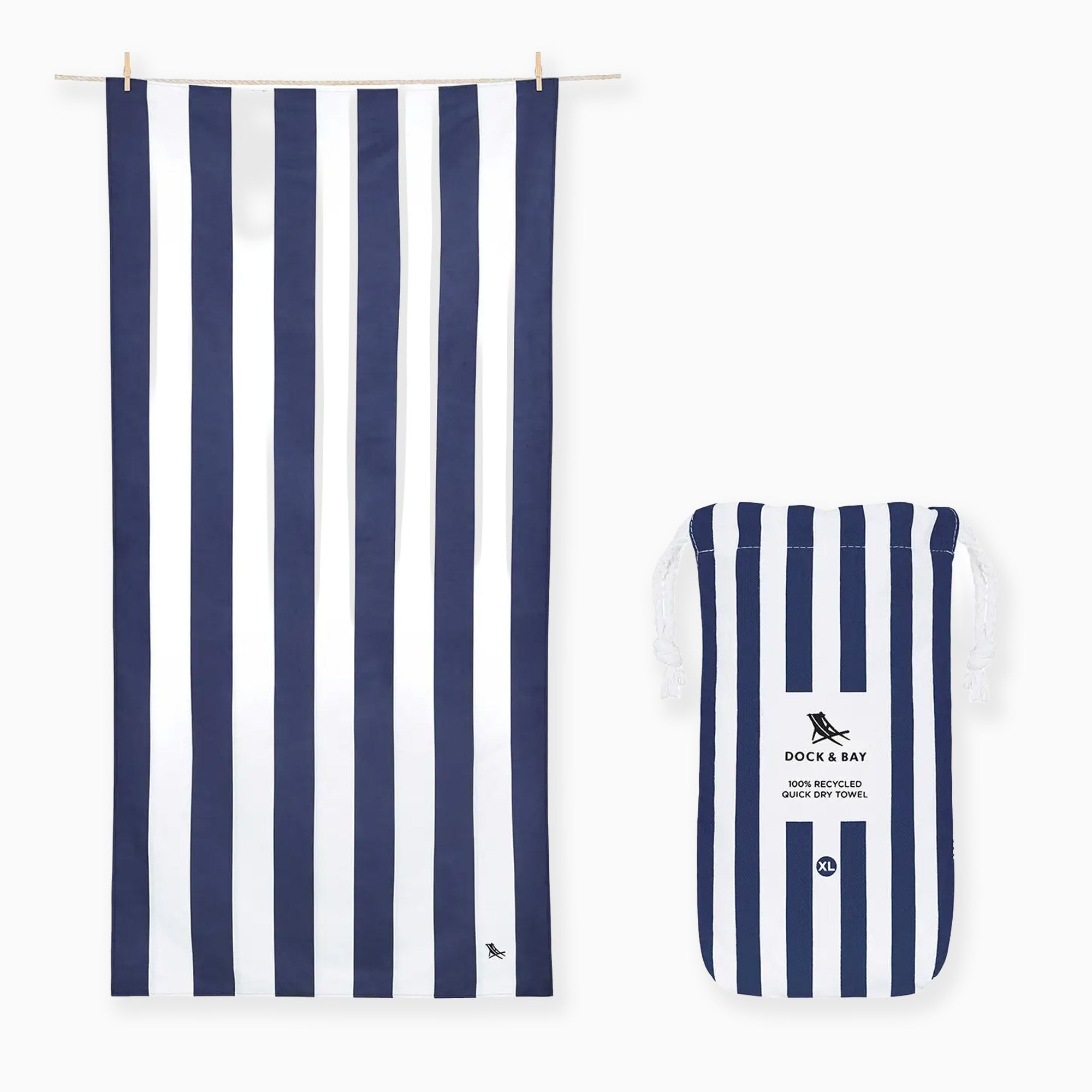 TOWLB-CAB-LG-NAVY-R - Whitsunday Quick Dry Towel