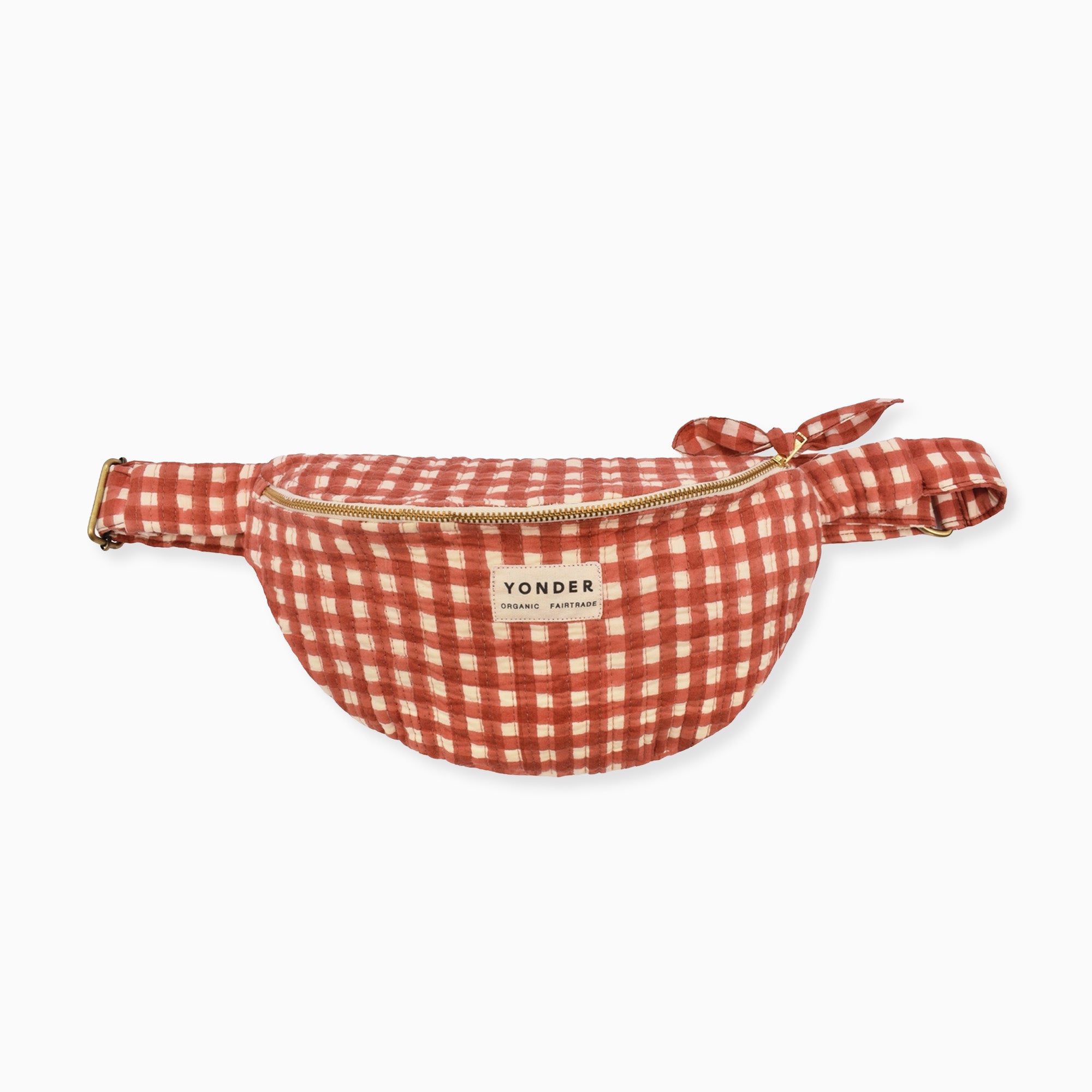 BB GIN - Cotton Quilted Bumbag | Gingham | Ginger