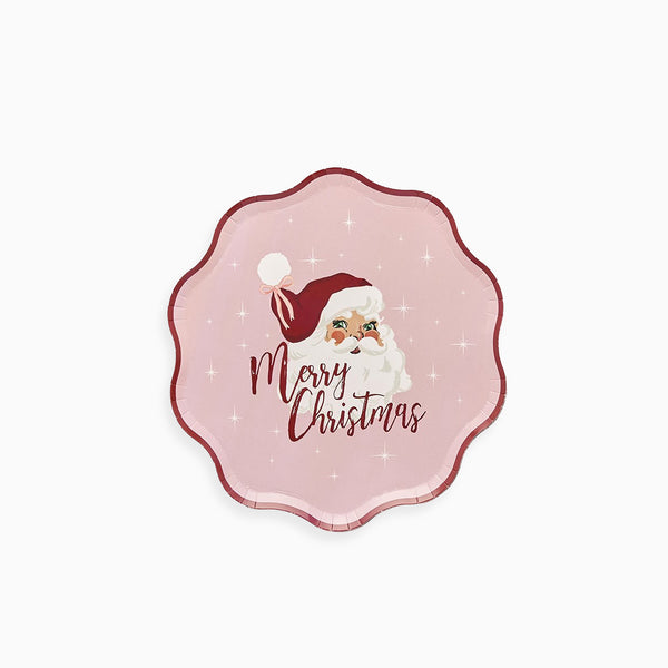 HBSB211 - Vintage Santa Paper Plates Pack of 8
