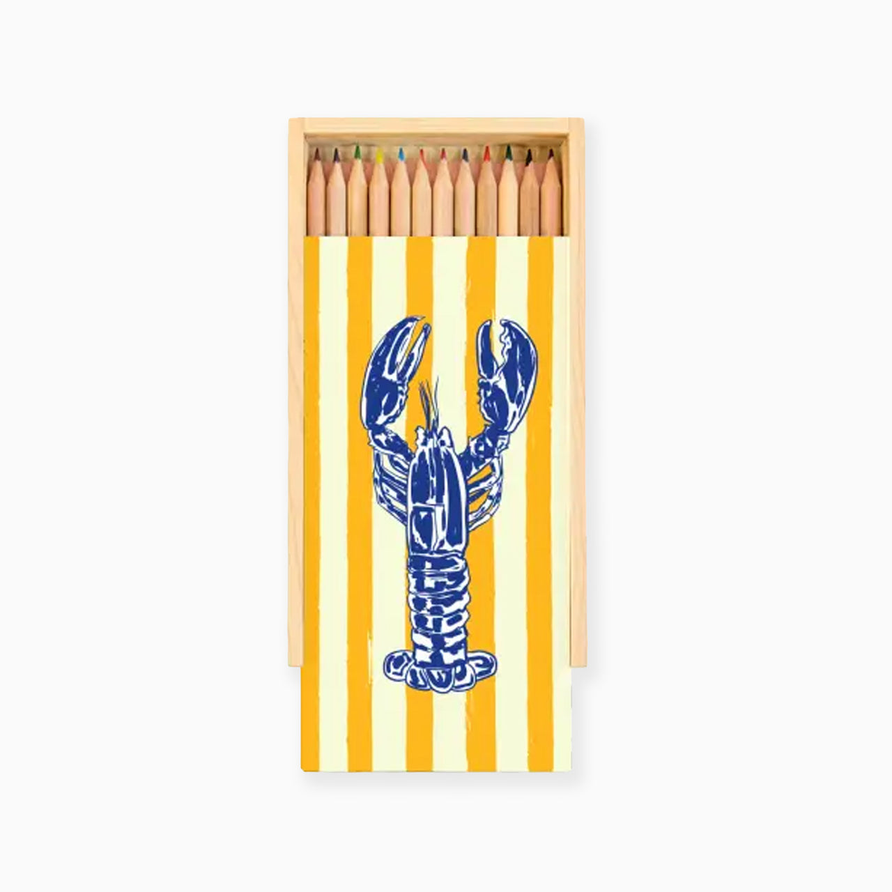 Pencil Set-711398_294 - Vintage Lobster Coloured Pencils Box-ART WOW