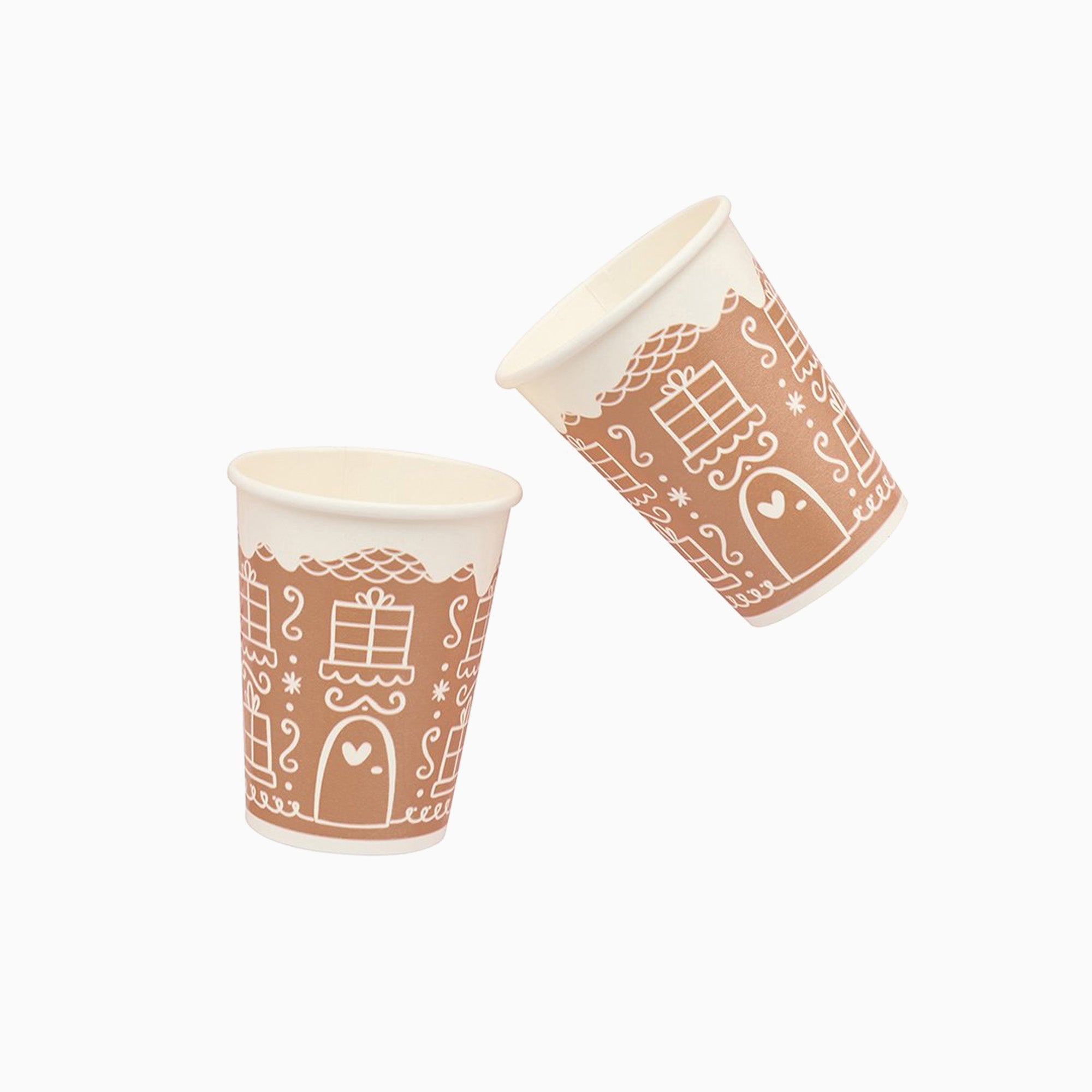 HBGB107 - Gingerbread House Paper Cups Pack of 8