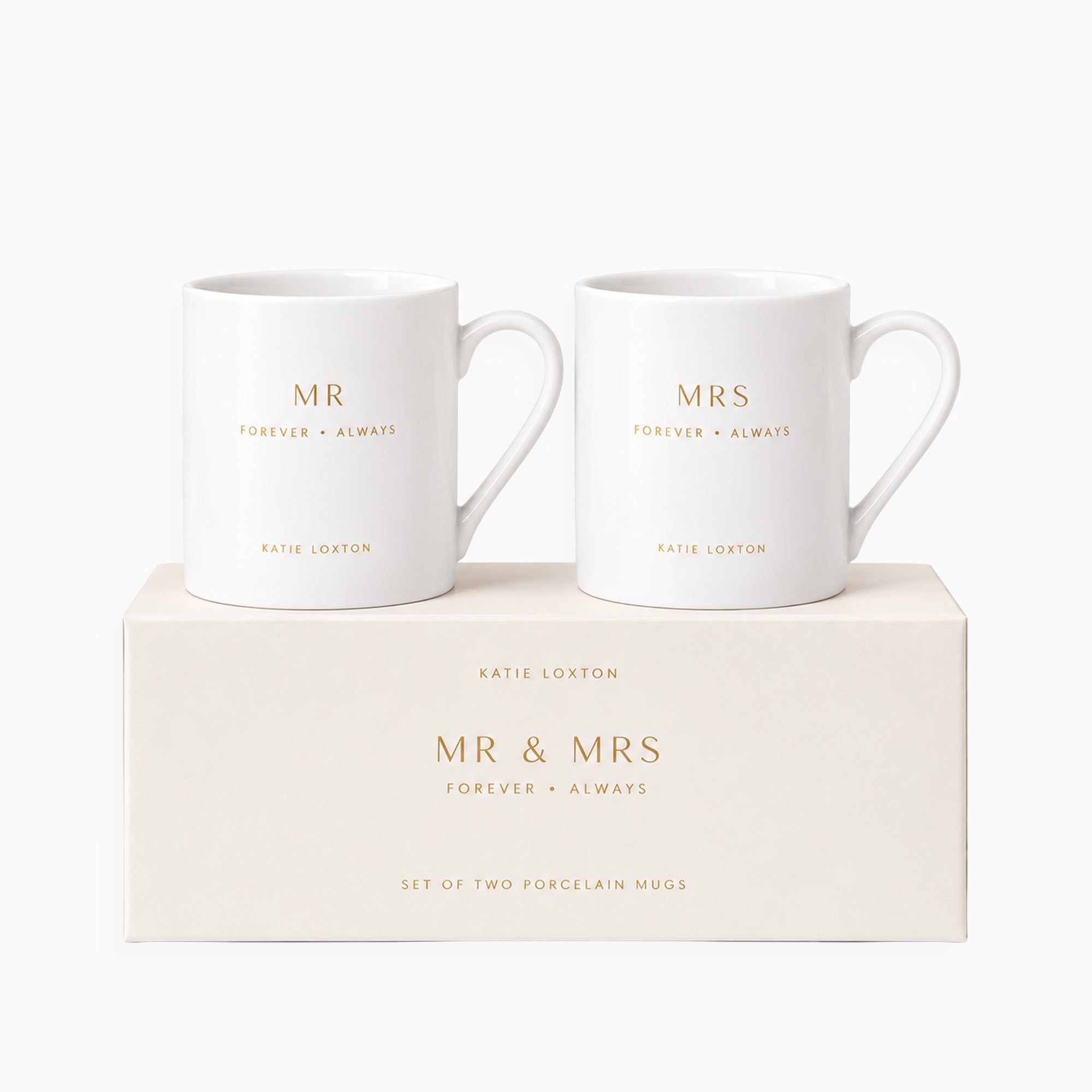 KLCW160 - Mr and Mrs Porcelain Mug Gift Set