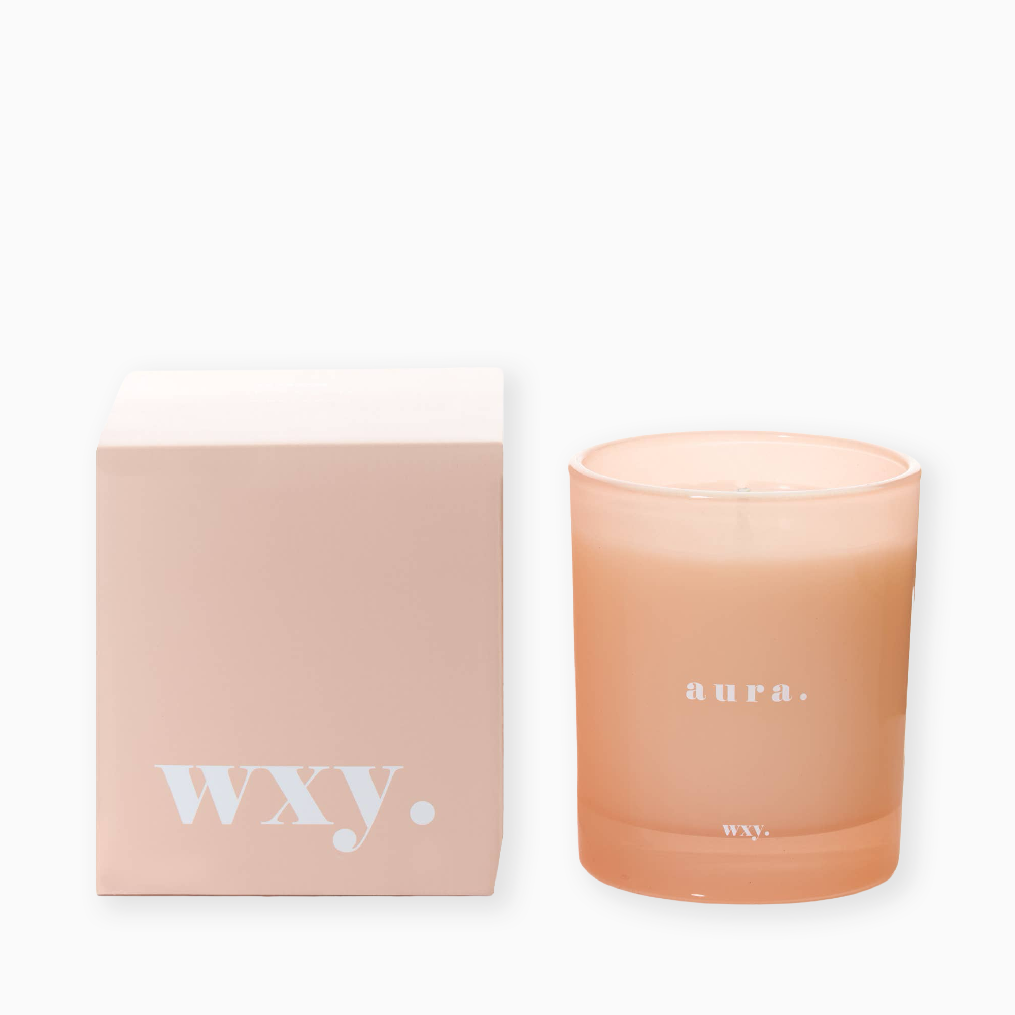WXYCL0801 - Aura 7oz Candle White Woods and Amber Down