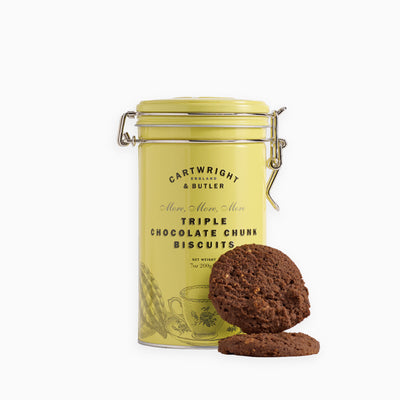 Triple Chocolate Chunk Biscuits in Tin - Whistlefish