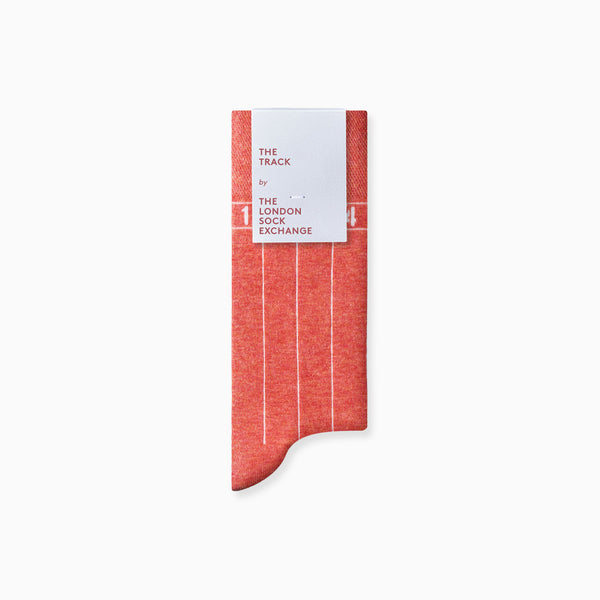 Socks-SING-TRAC-RED-712 - The Track Red Socks-The London Sock Exchange