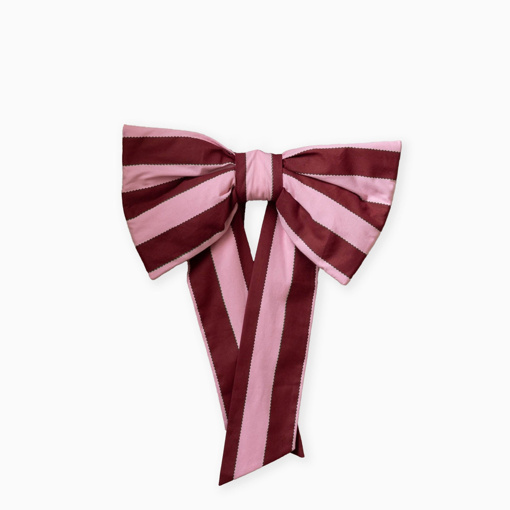 XBOBST - Burgundy Stripe Decorative Bow