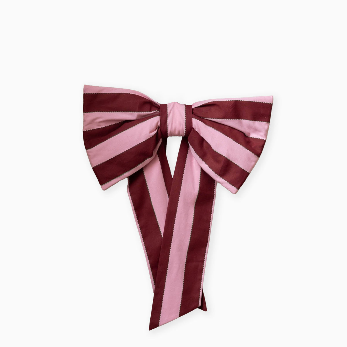 XBOBST - Burgundy Stripe Decorative Bow