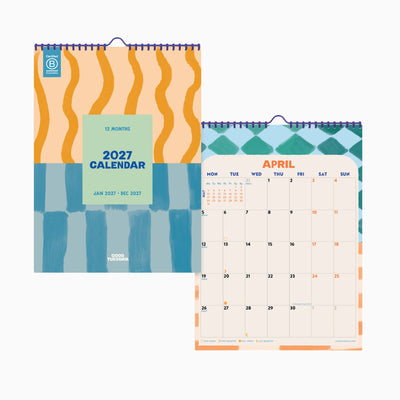 Coastal Stripe A4 2027 Calendar - Whistlefish