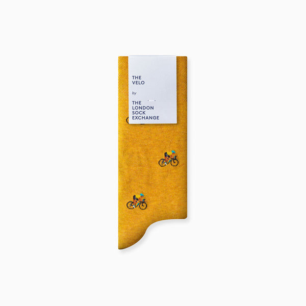 Socks-SING-VELO-YELL-712 - The Velo Yellow Socks-The London Sock Exchange