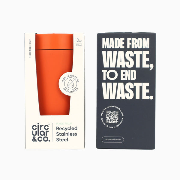 SSC-12OZ-C-SU-ORANGE - Recycled Steel Cup Orange