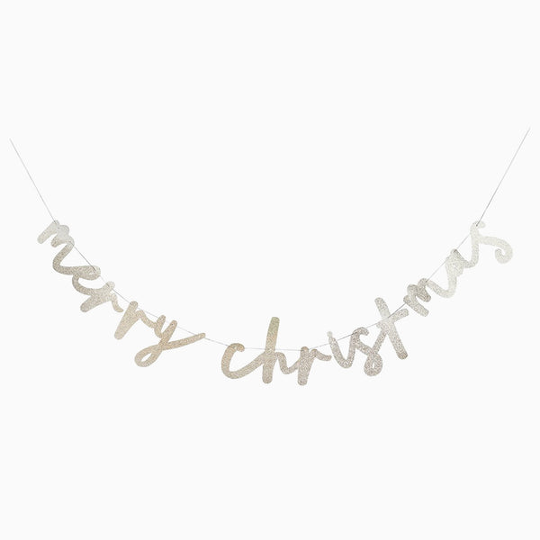 HBCC102 - Glitter 'Merry Christmas' Card Banner
