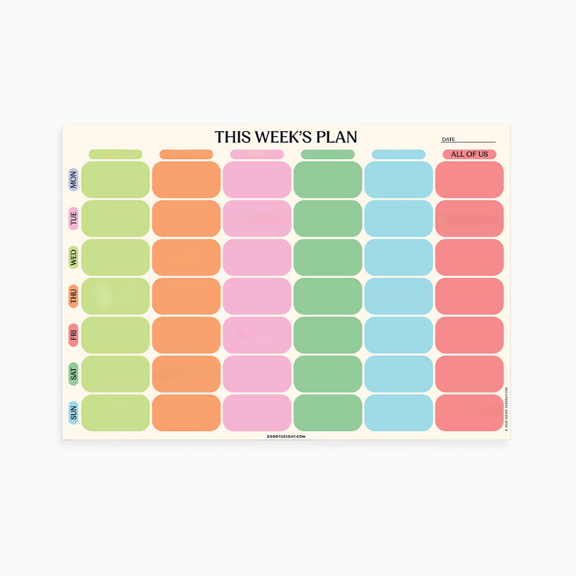 Planner-MFP-FP-LRG-A3-CSP - Citrus Splash Magnetic Planner-Good Tuesday