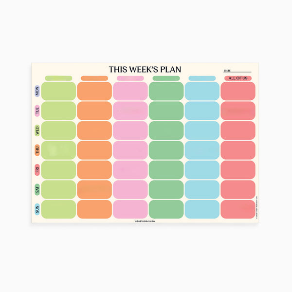 Planner-MFP-FP-LRG-A3-CSP - Citrus Splash Magnetic Planner-Good Tuesday