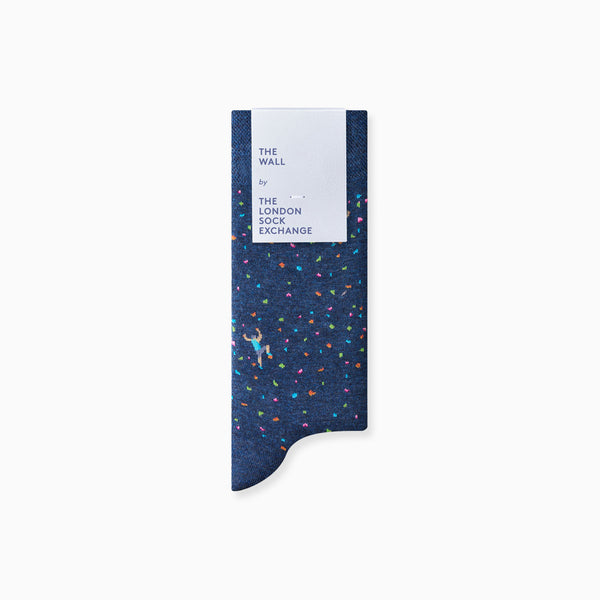 Socks-SING-WALL-BLUE-712 - The Wall, Blue Socks-The London Sock Exchange