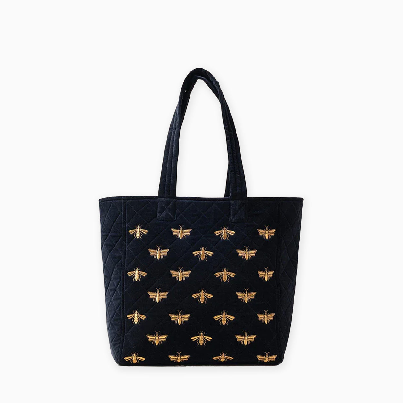 85394 - Honey Bee Charcoal Velvet Tote