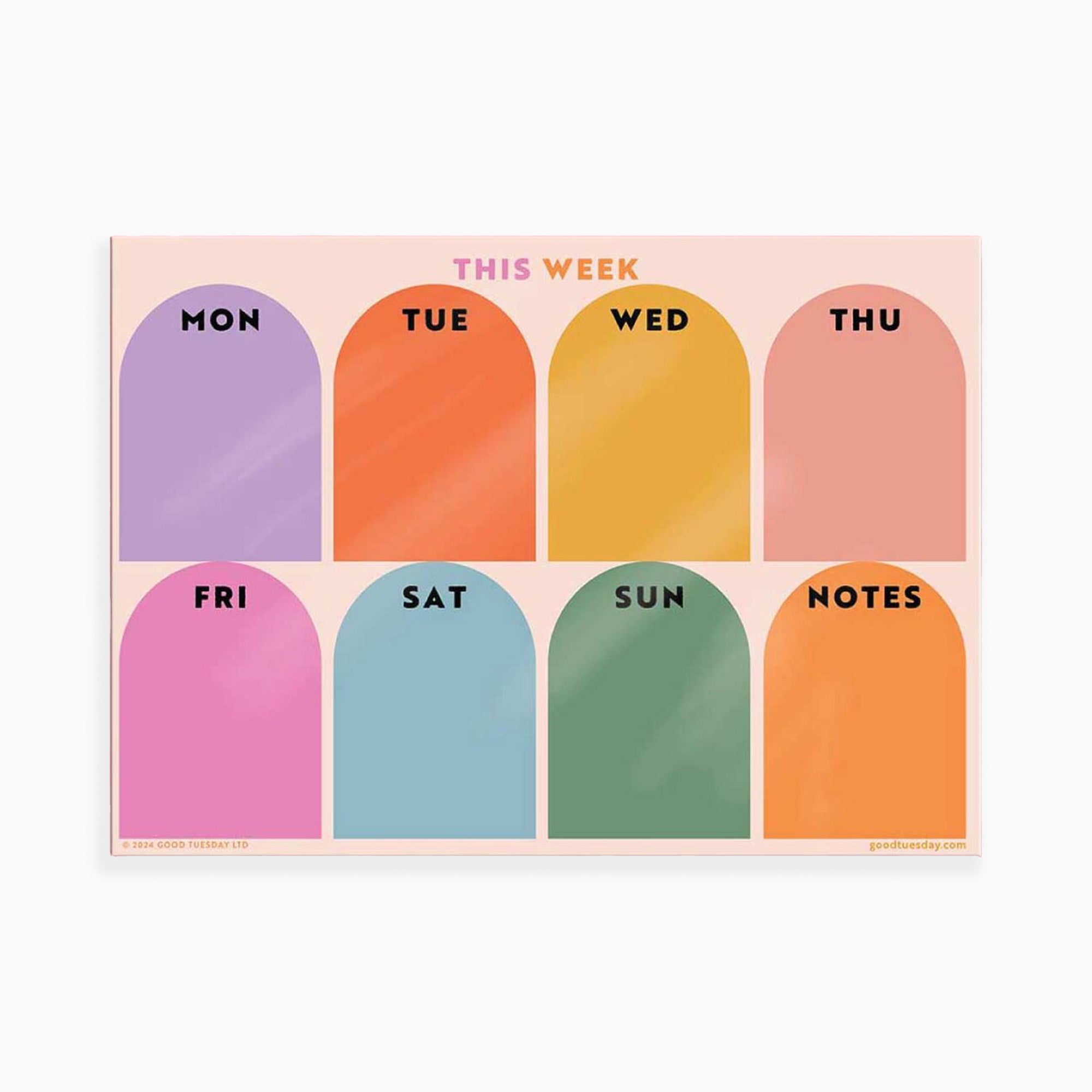 Planner-MFP-WKL-LRG-A3-RAR - Rainbow Arch Magnetic Planner-Good Tuesday