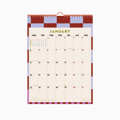Checks & Stripes A4 2027 Calendar - Whistlefish