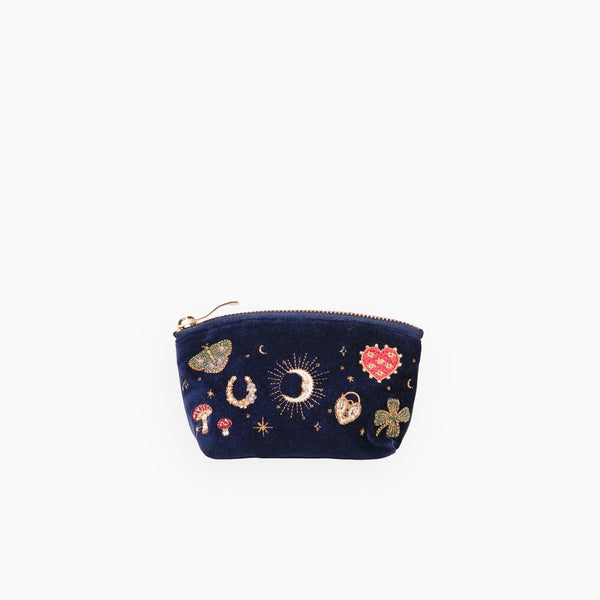 19242 - Cosmic Charms Velvet Coin Purse Navy
