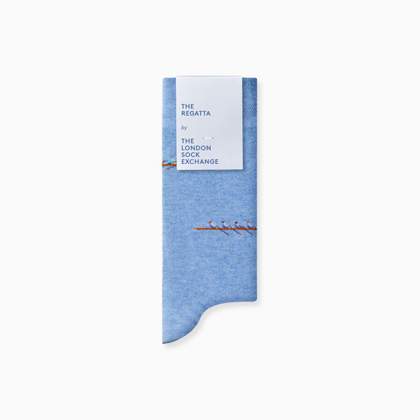 Socks-SING-REGA-BLUE-712 - The Regatta Blue Socks-The London Sock Exchange