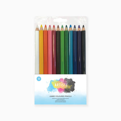Pencil Set-DOA856107 - Artiste Jumbo 12 Pk Coloured Pencils-West Design Products UK
