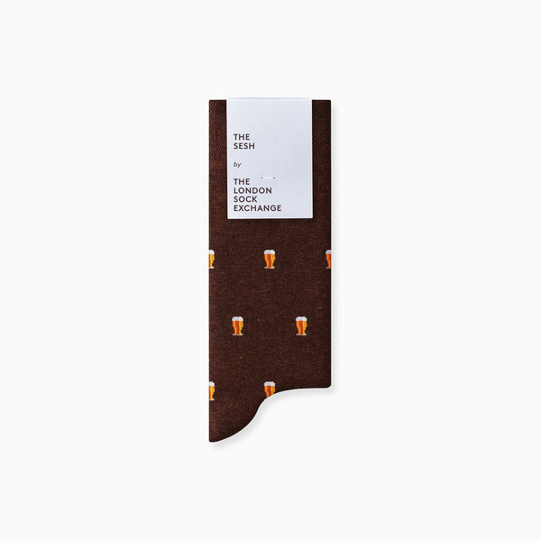 Socks-SING-SESH-BROW-712 - The Sesh Brown Socks-The London Sock Exchange