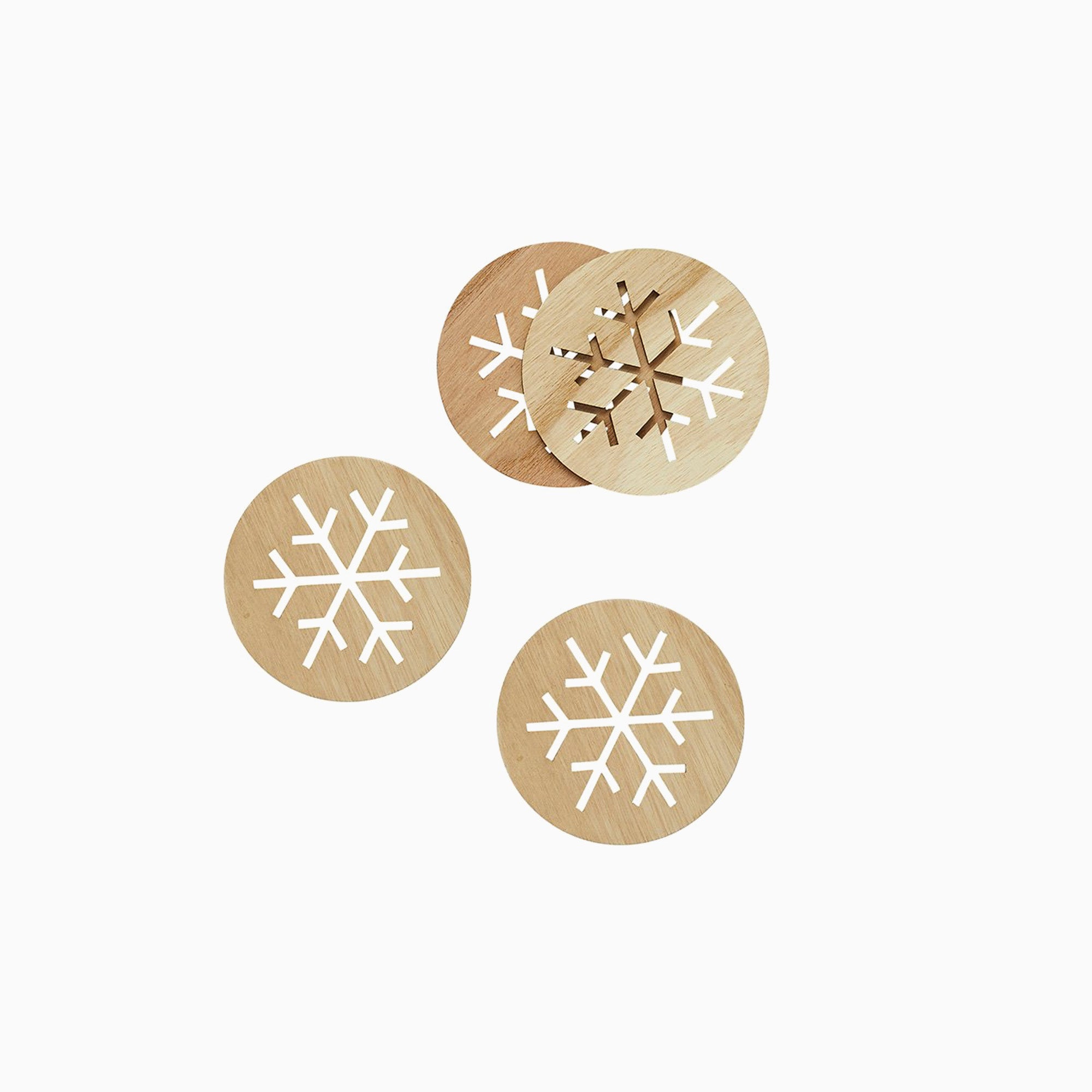HBFF125 - Snowflake Wooden Coasters