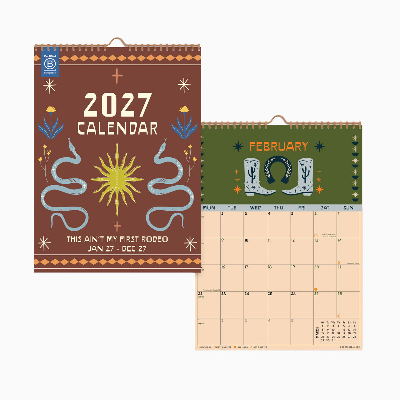 Calendar-CAL-A4-DES-M - 2027 Desert Dreams A4 Calendar-Good Tuesday